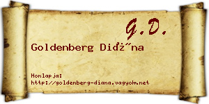 Goldenberg Diána névjegykártya